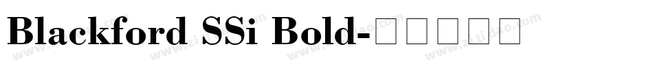 Blackford SSi Bold字体转换
